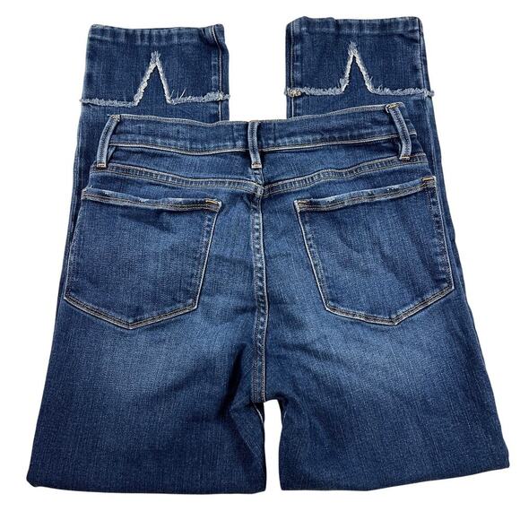 FRAME Denim Le Nouveau Straight Mid Rise Cuff Detail Cropped Jeans Size 27 - Picture 7 of 11